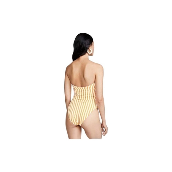 Onia Women's x WeWoreWhat Capri One Piece, Cabana Stripe Citrus, Size Small - Picture 3 of 9